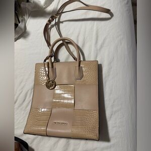 Michael Kors Tan Croc-Embossed Tote